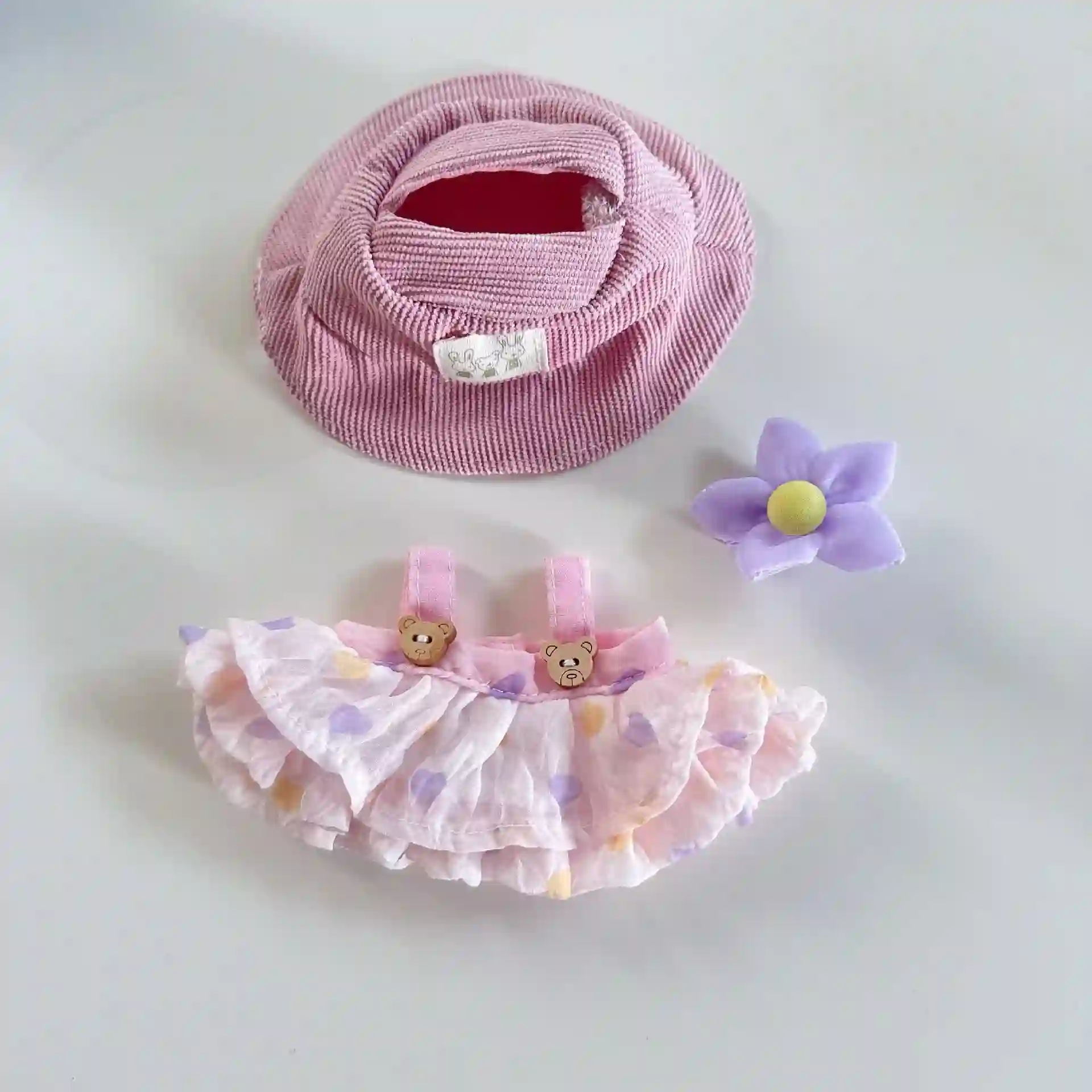 labubu doll accessories fisherman hat corduroy pastel colors