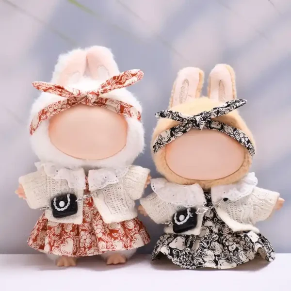 labubu doll accessories headband bag necklace set