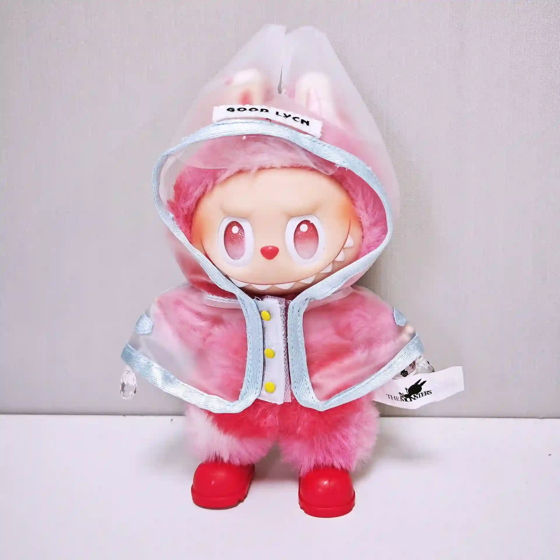 labubu doll accessories raincoat outfit matching shoes and glasses
