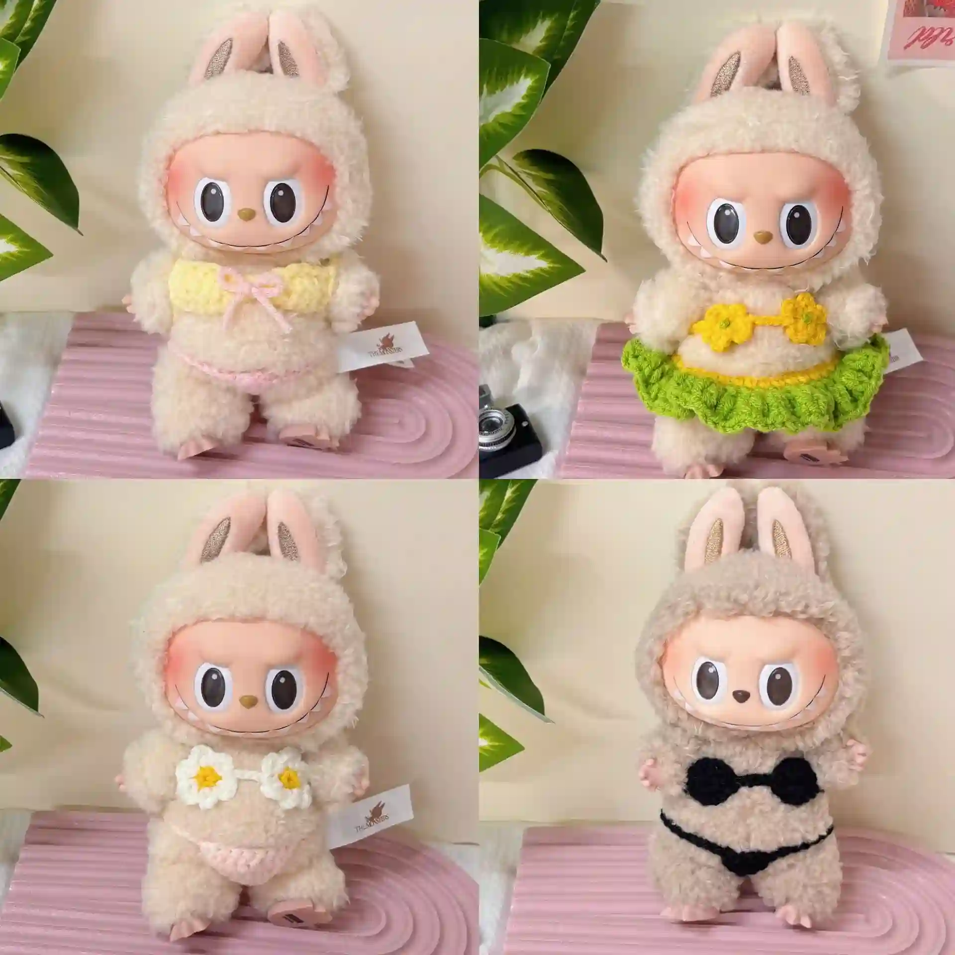 labubu doll beach outfit summer accessories 15 17cm doll