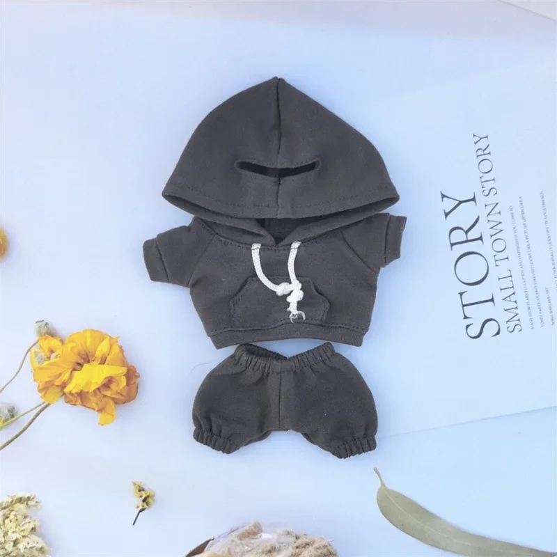 labubu doll bear hoodie outfit set for 17cm doll handmade with love