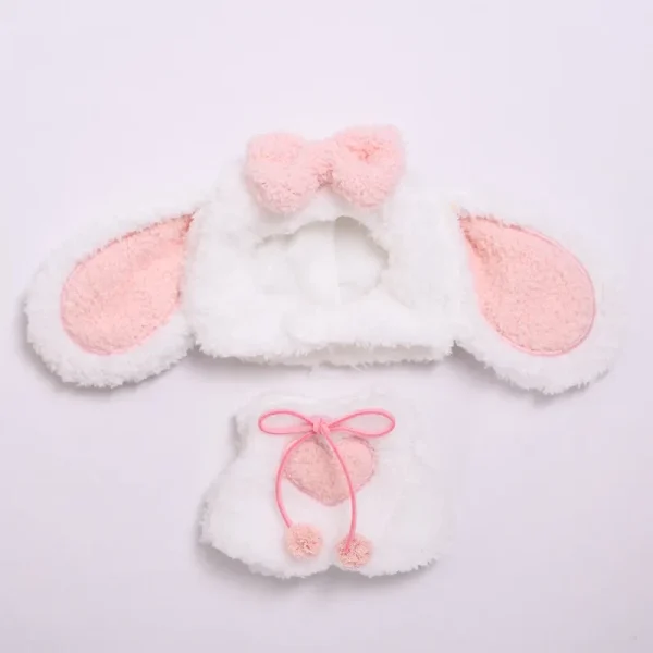 labubu doll bunny costume with heart design and floppy ears