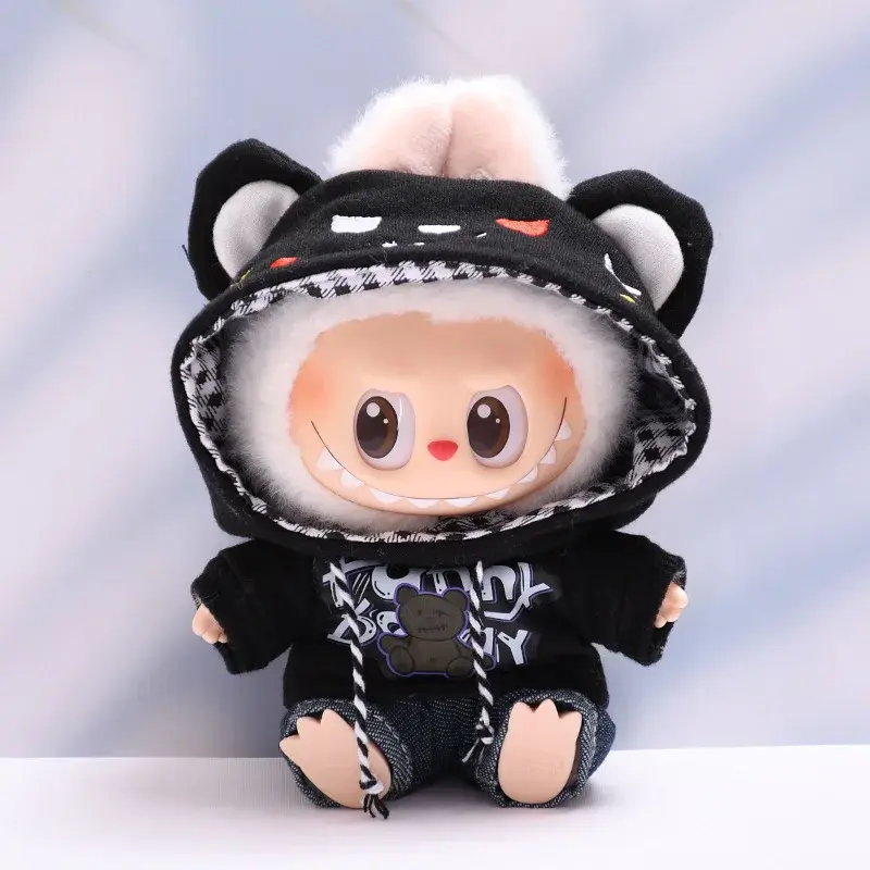 labubu doll bunny hoodie outfit hand washable gift