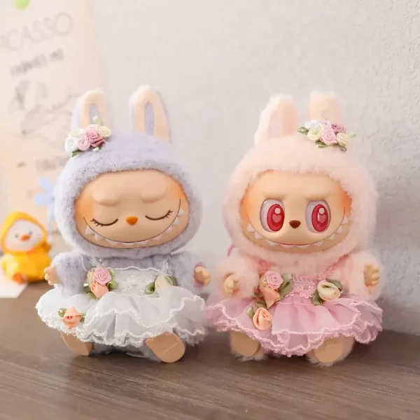 labubu doll bunny outfit set soft and comfortable material