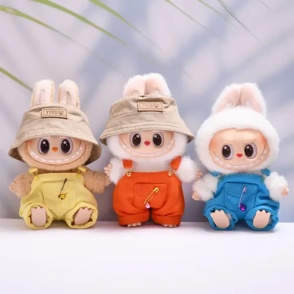 labubu doll bunny outfit set with adjustable straps
