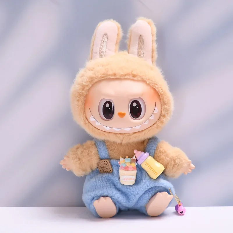 labubu doll bunny outfit set with mini camera charm
