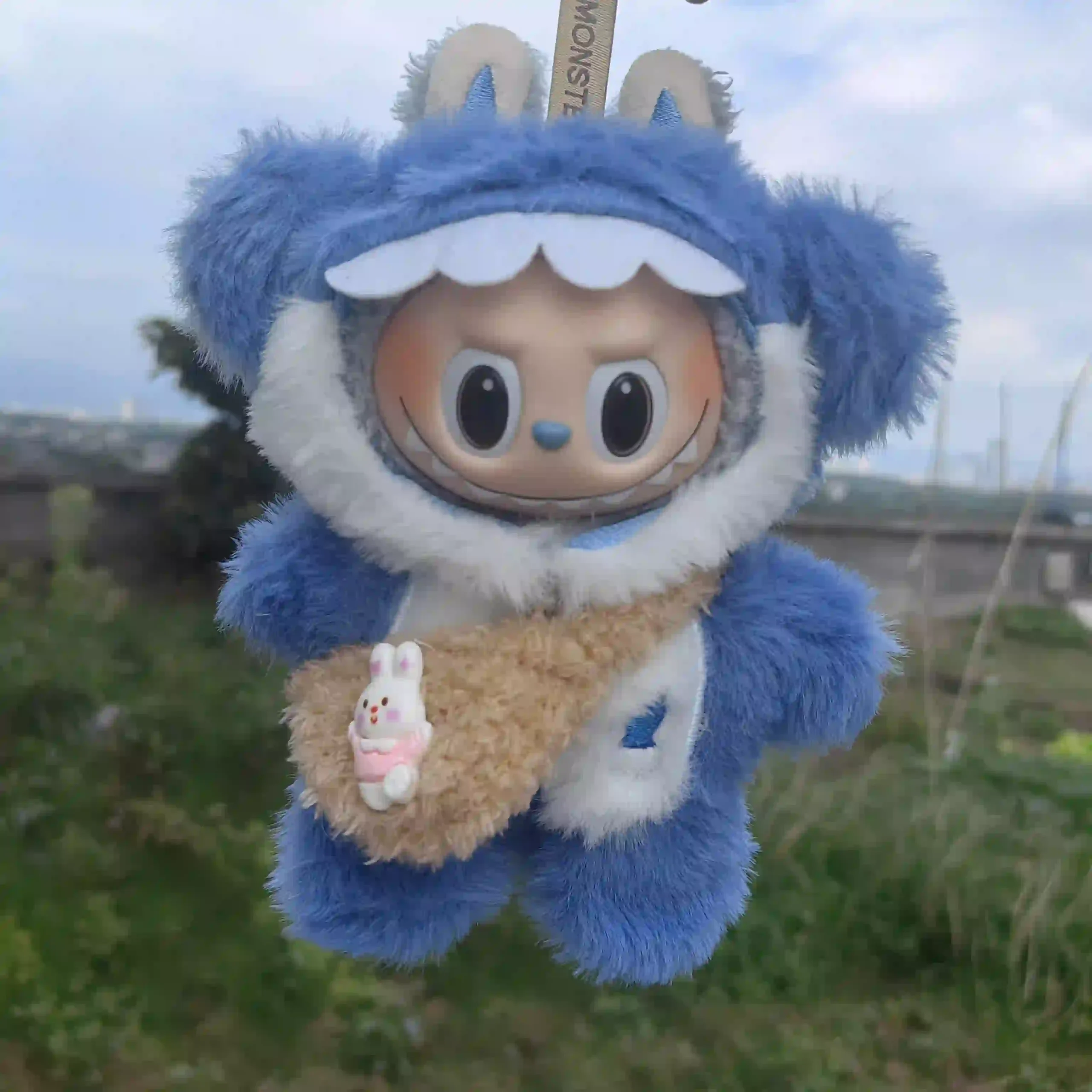 labubu doll clothes accessories cute monster costume hooded jumpsuit scaled