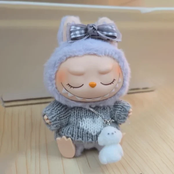 labubu doll clothes bunny sweater outfit macaron style