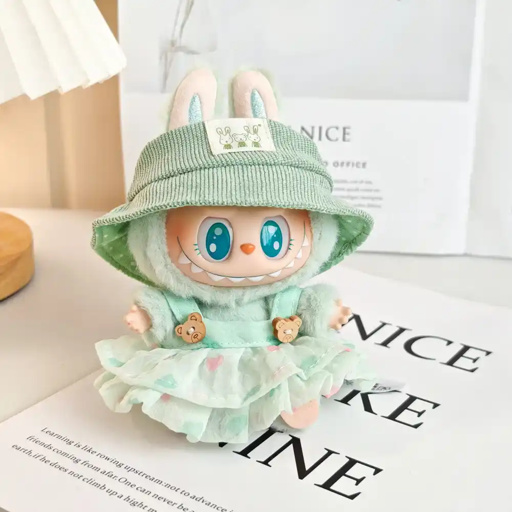 labubu doll clothes generation i and ii compatible bunny hat dress
