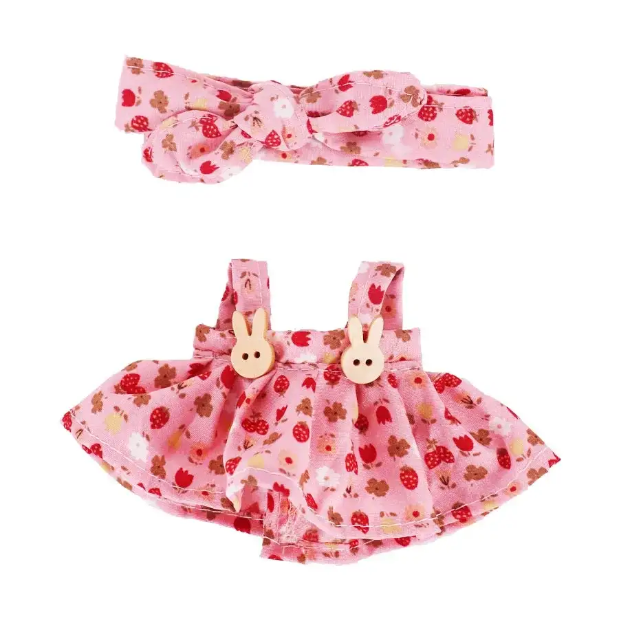 labubu doll clothes gift floral dress striped shirt cute accessories set