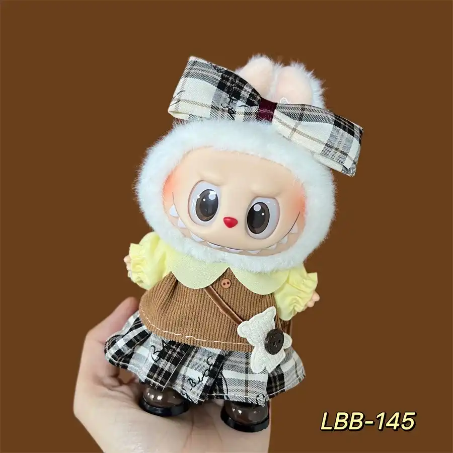 labubu doll clothes leopard print dress outfit perfect fit