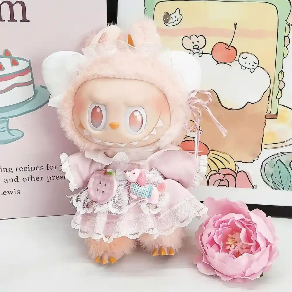 labubu doll clothes outfit set charming carrot detail visor cap