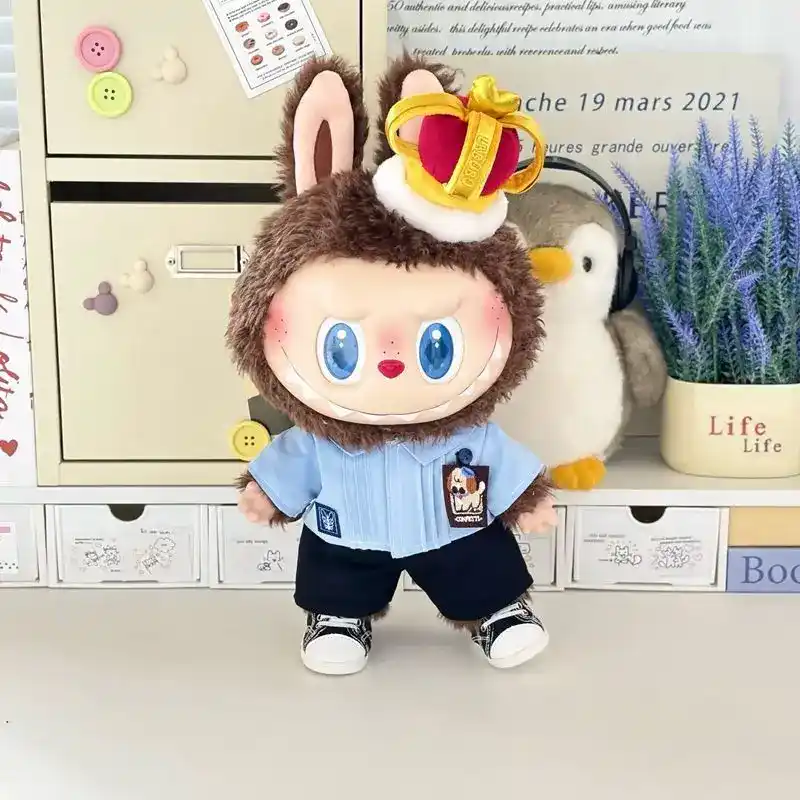 labubu doll clothes set 37cm 38cm lets checkmate series outfit