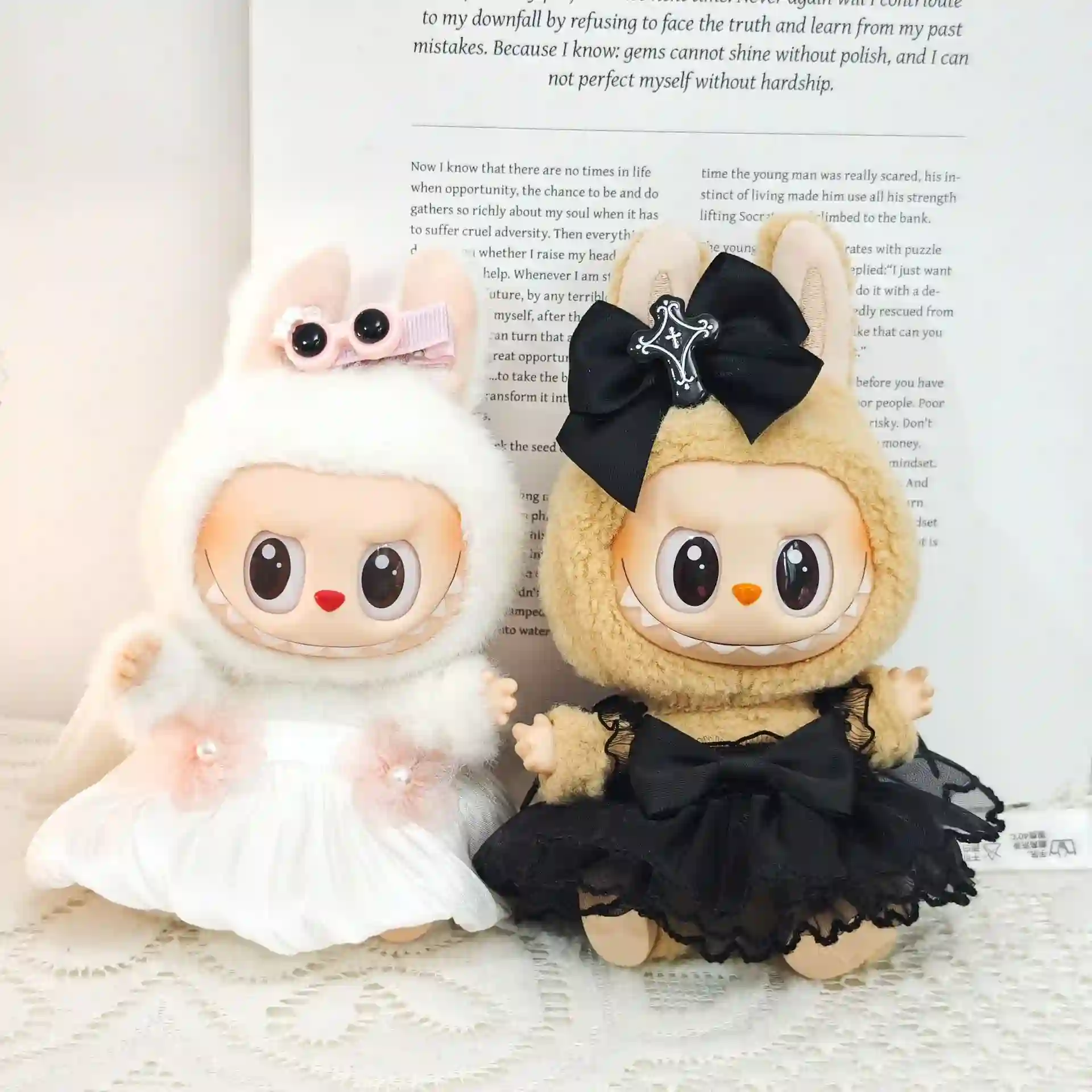 labubu doll clothes set angel devil costume high quality materials