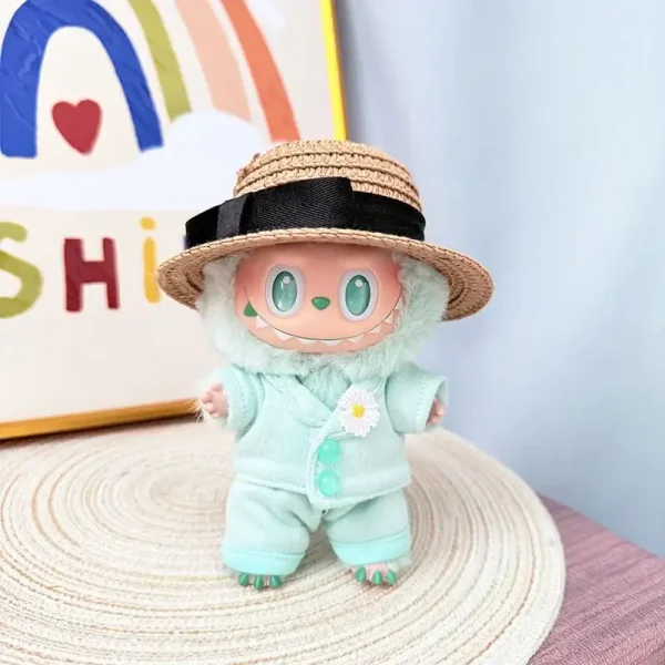 labubu doll clothes set calming fresh mint green jumpsuit