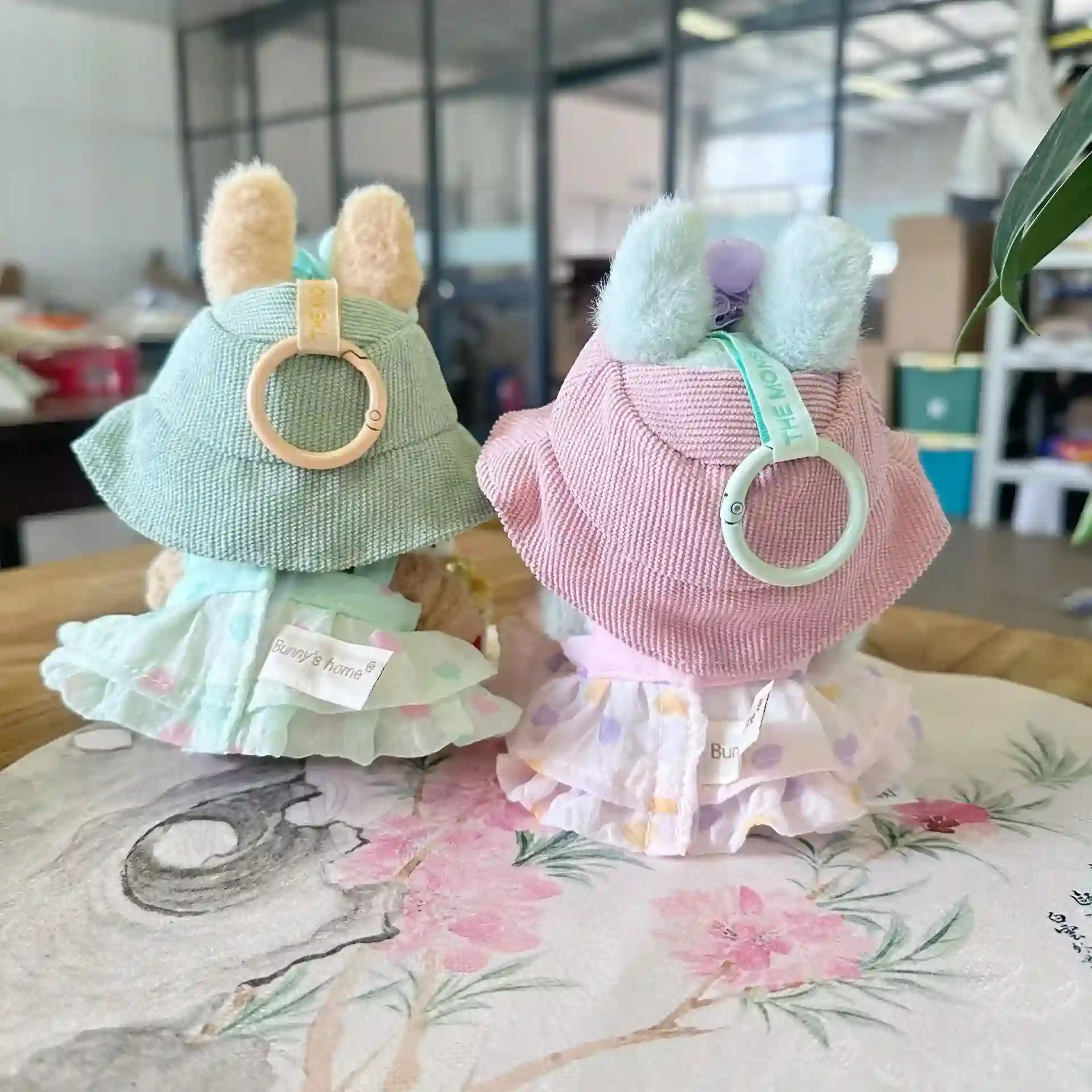 labubu doll clothes set matching hat and hairpin set