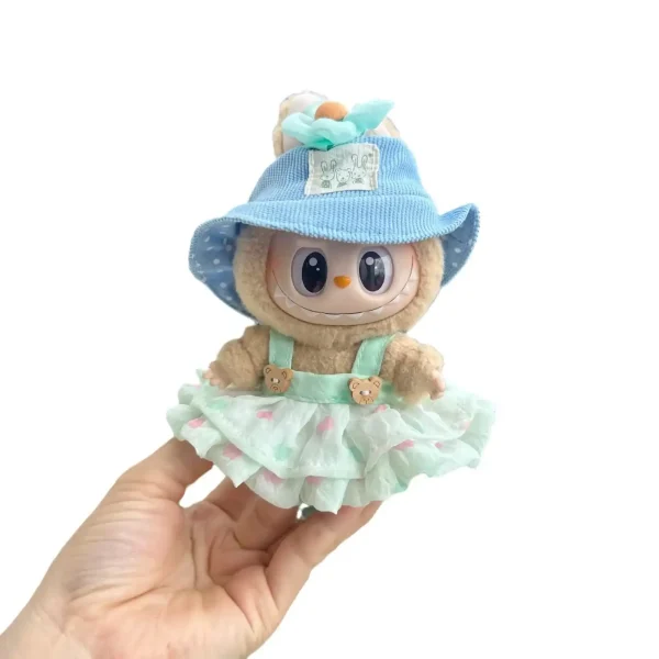 labubu doll clothes set pretty flower hairpin finishing touch
