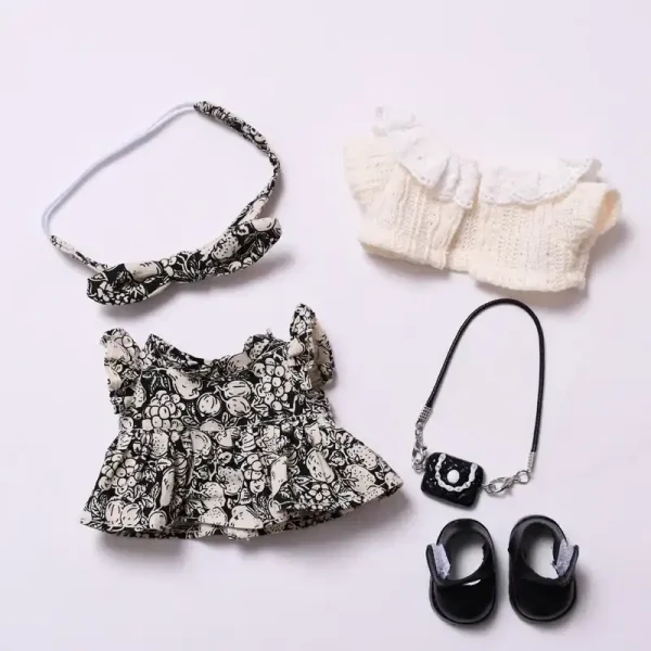 labubu doll clothes set with a mini handbag
