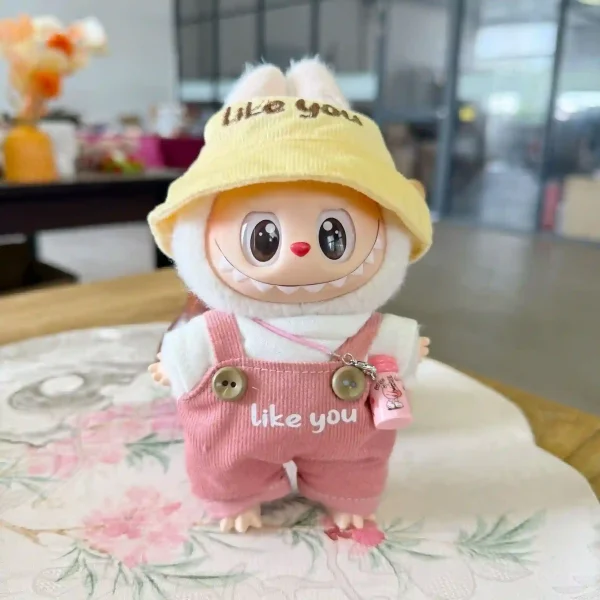 labubu doll clothes set with detailed stitching
