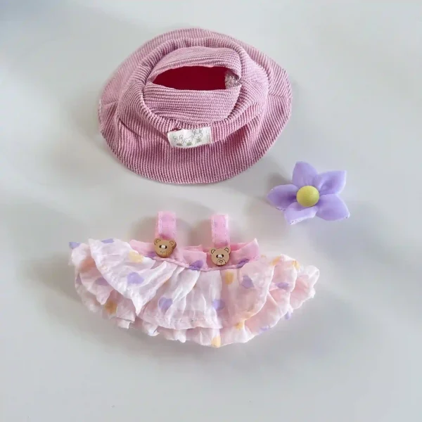 labubu doll clothes set wrinkled skirt adds chic style