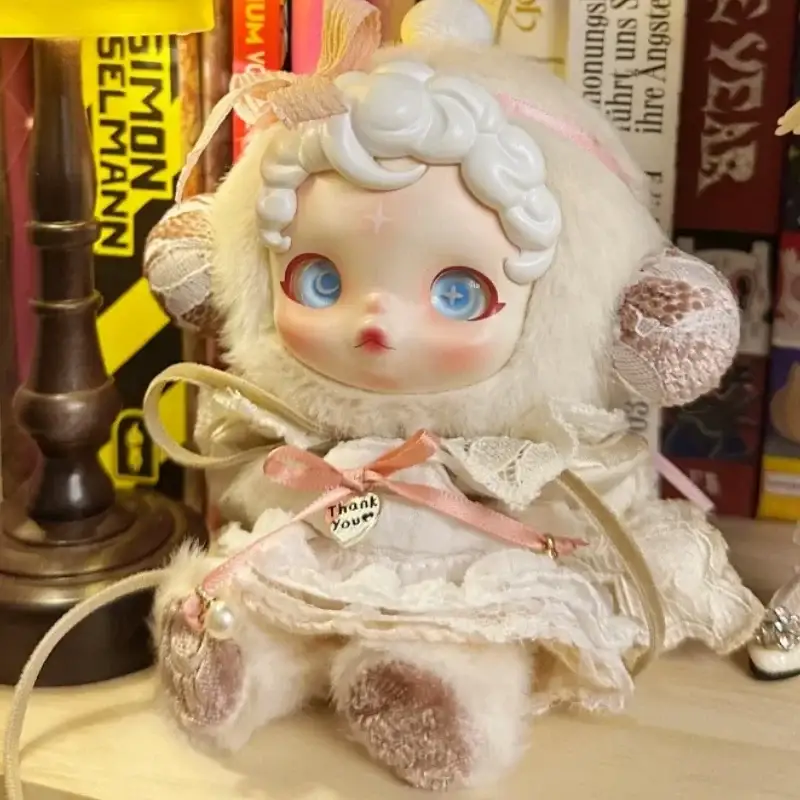 labubu doll clothes silver dress outfit 17cm v2