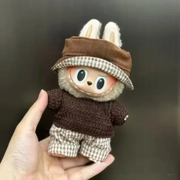 labubu doll clothing set bunny overalls perfect fit 15 17cm