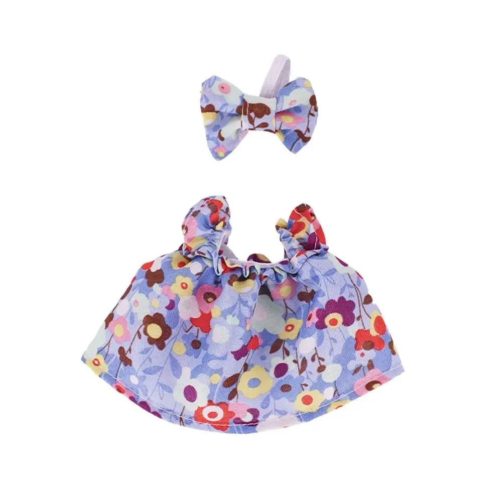 labubu doll clothing set floral dress for 17cm dolls gifts