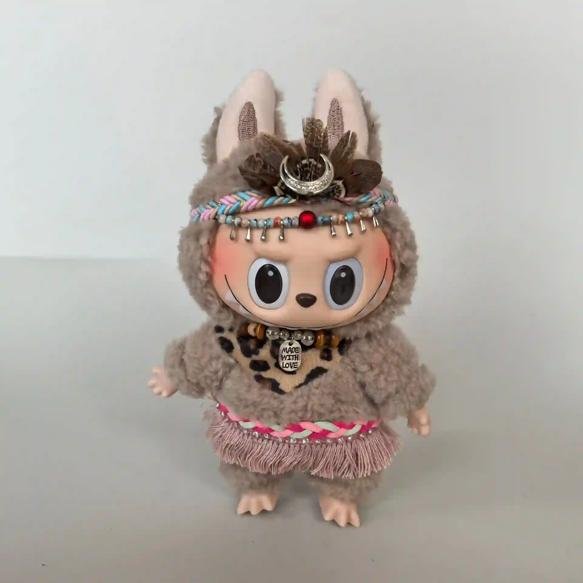 labubu doll costume soft plush sherpa fleece bodysuit