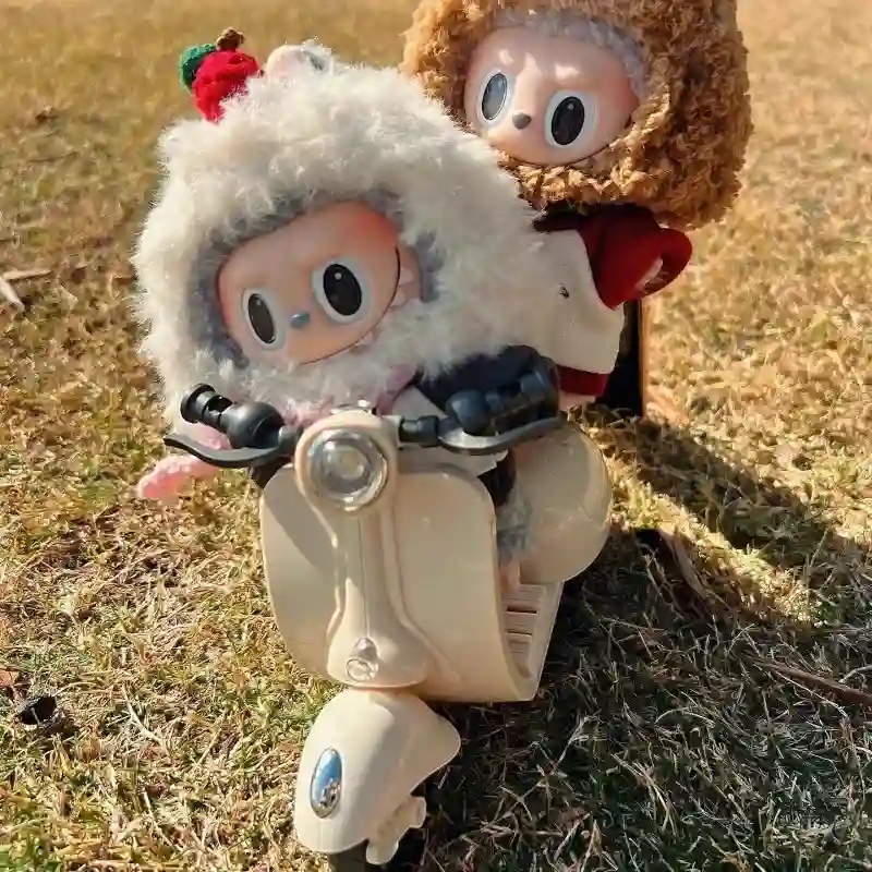 labubu doll desktop ornament whimsical ride adorable adventure