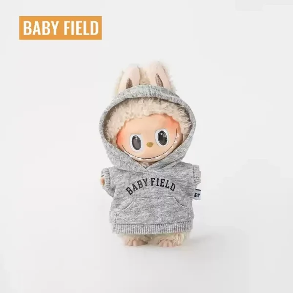 labubu doll hoodie and shoes set baby field design 17cm