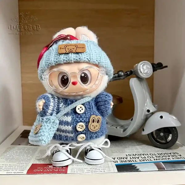 labubu doll knitted sweater hat scarf bag shoes bundle