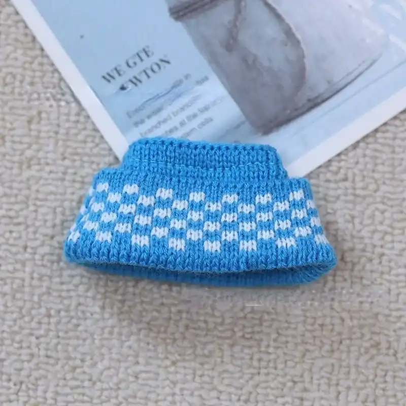 labubu doll knitted sweater hat set available in four colors