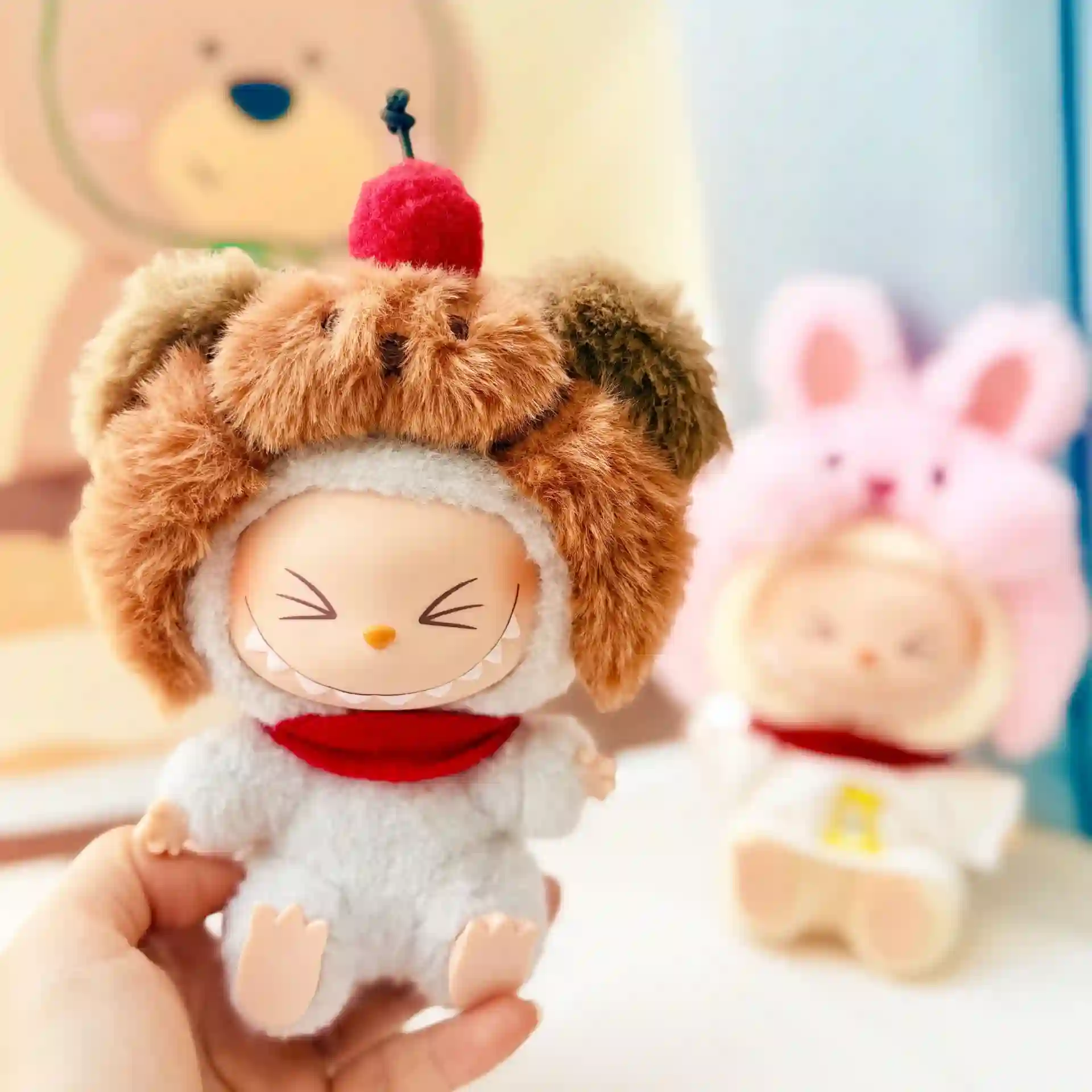 labubu doll outfit set includes hat shirt and coordinating scarf