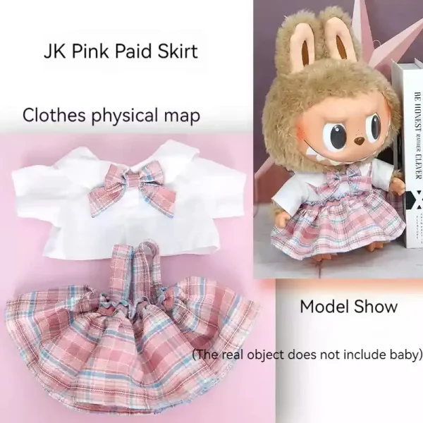 labubu doll outfit set pink cardigan delicate design