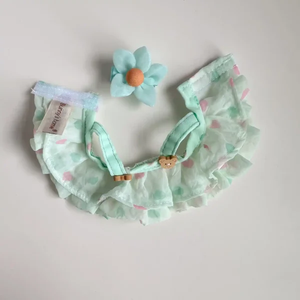 labubu doll outfit set playful elegant polka dot pattern