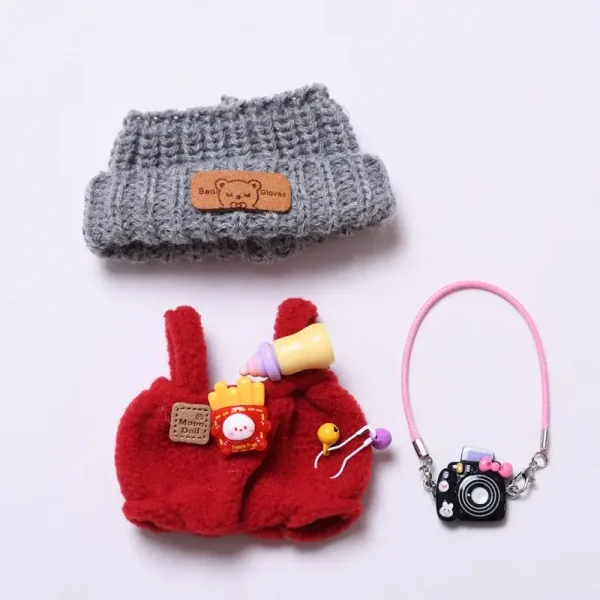 labubu doll outfit set with charming bunny ear details