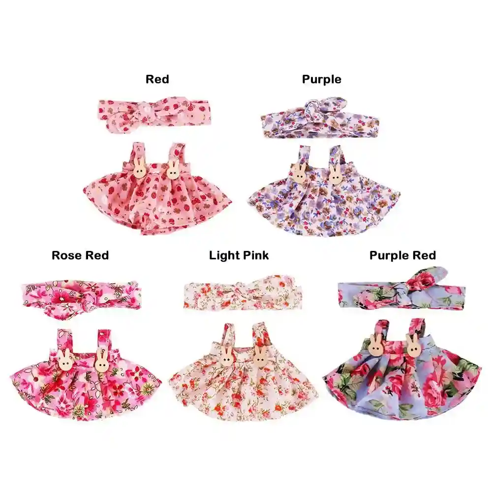 labubu doll outfit set with headband and shoes included