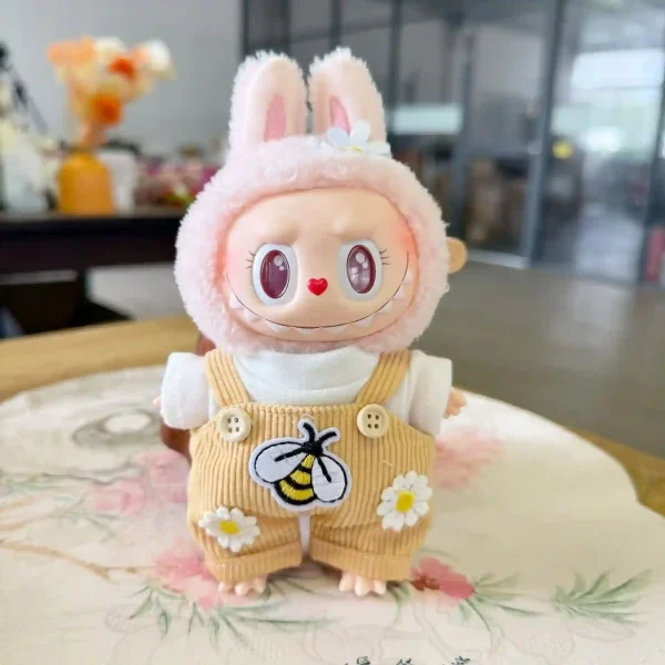 labubu doll outfit set with miniature water bottle