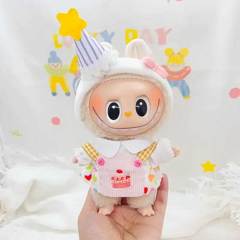 labubu doll pink floral outfit first generation