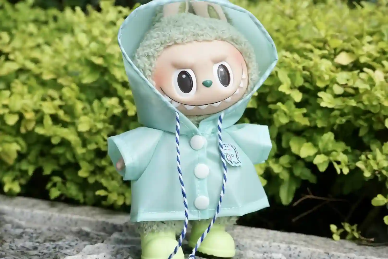 labubu doll raincoat outfit 15cm v1 v2 v3 pastel colors