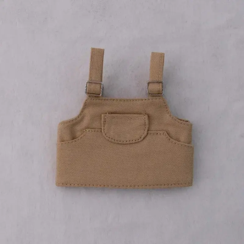 labubu doll summer clothes set with straw hat and belt for playtime