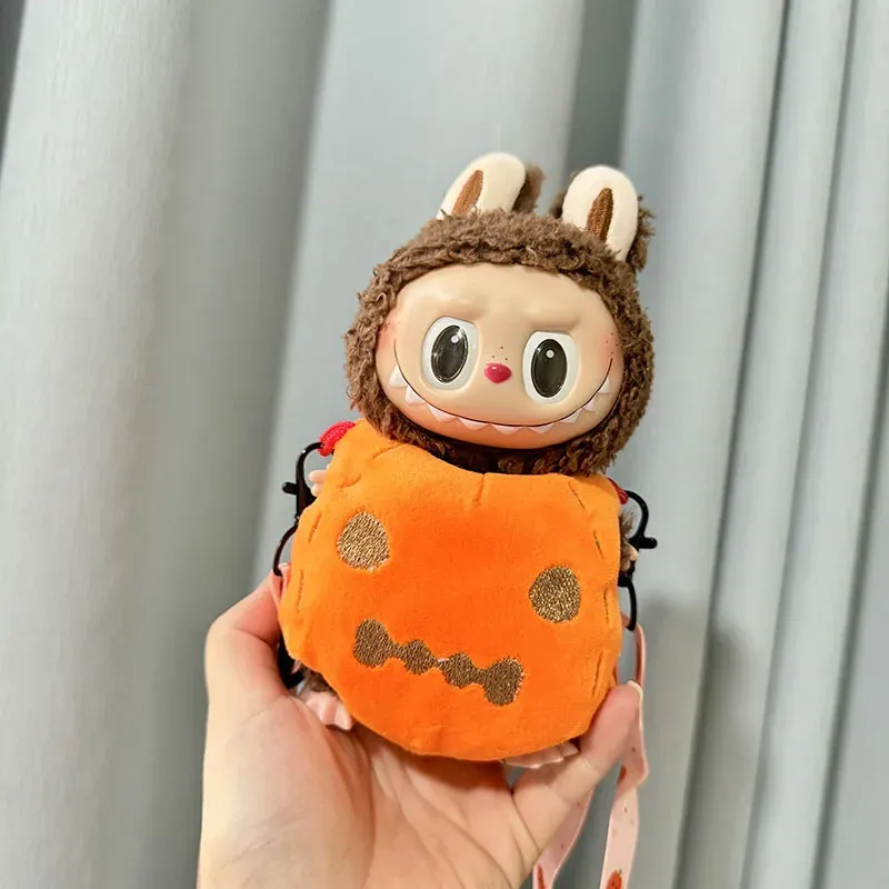 labubu halloween pumpkin costume plush doll clothes outfit