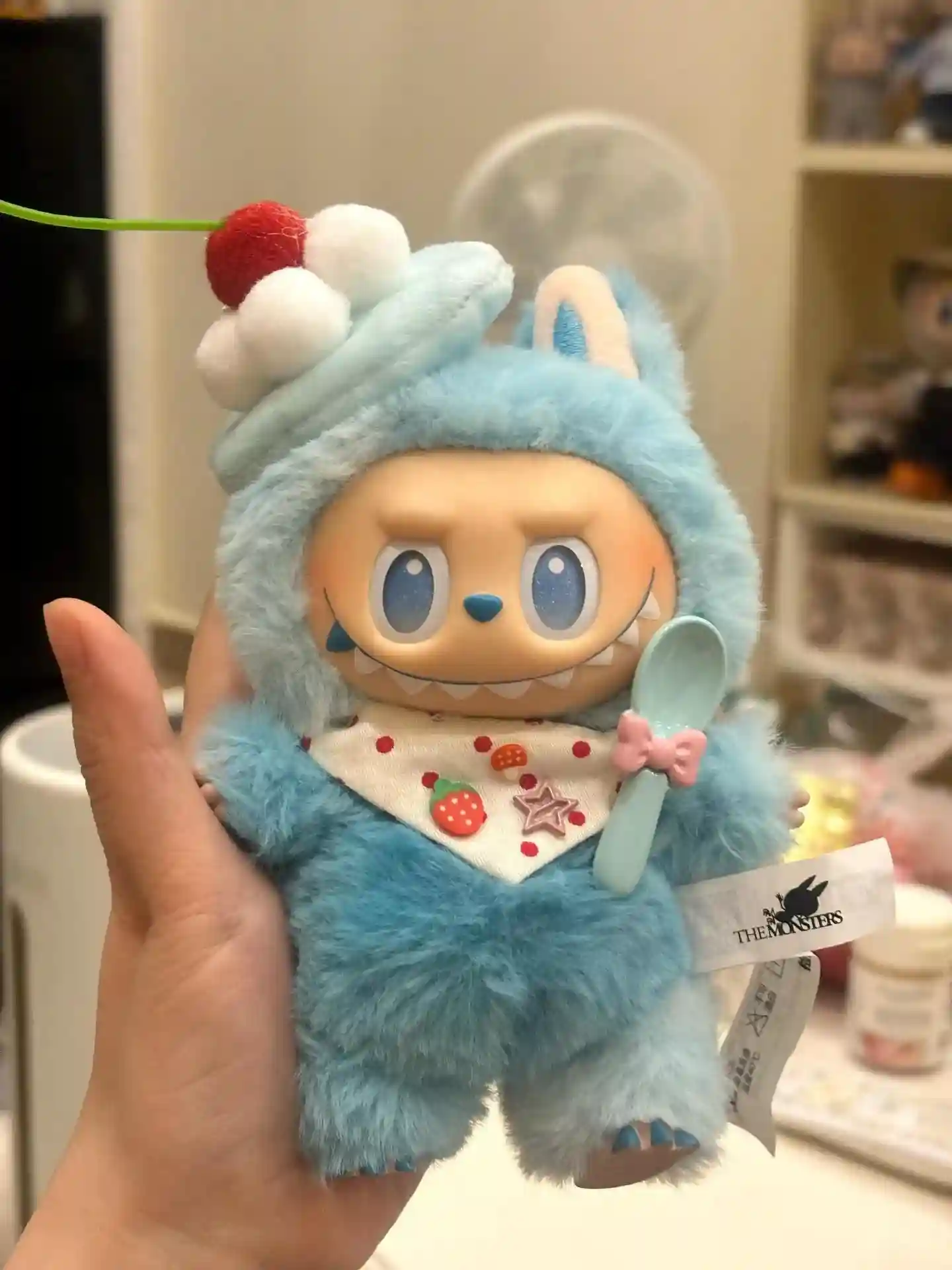 labubu strawberry ice cream bunny outfit 3rd generation plush doll clothes