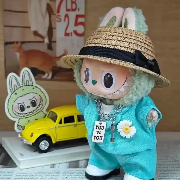 labubu summer outfit teal suit with accessories included