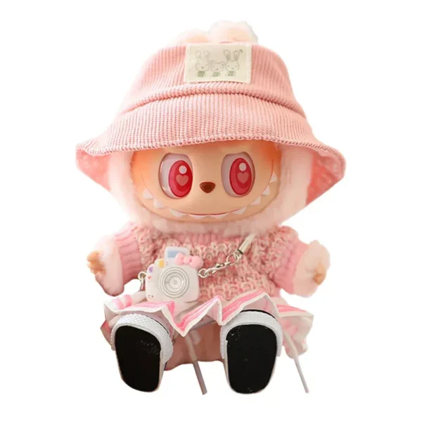 labubu v1 and v2 doll compatible bunny outfit set