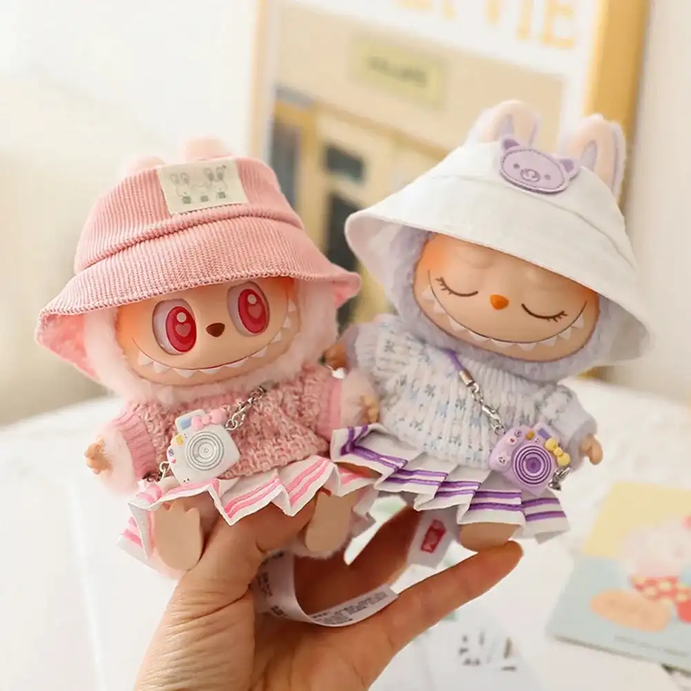 labubu v1 v2 doll compatible bunny outfit accessories