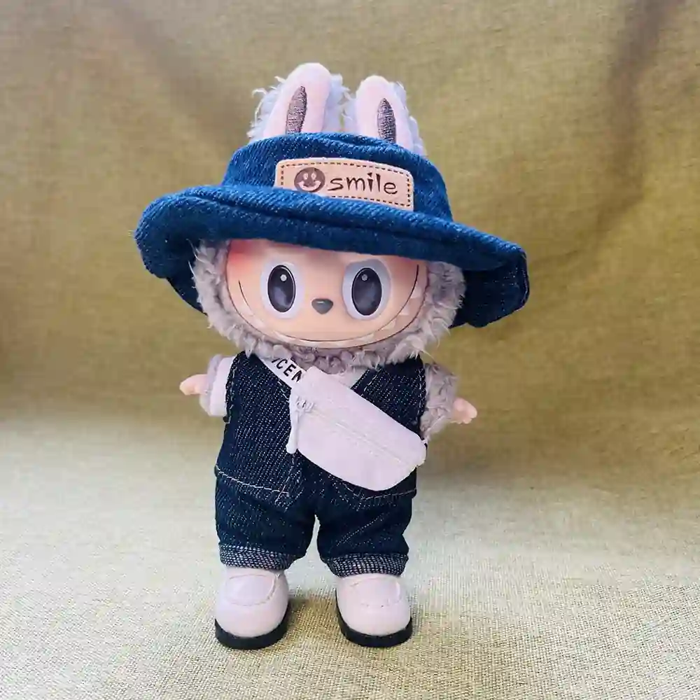 luxury 17cm Labubu doll clothing set including accessories