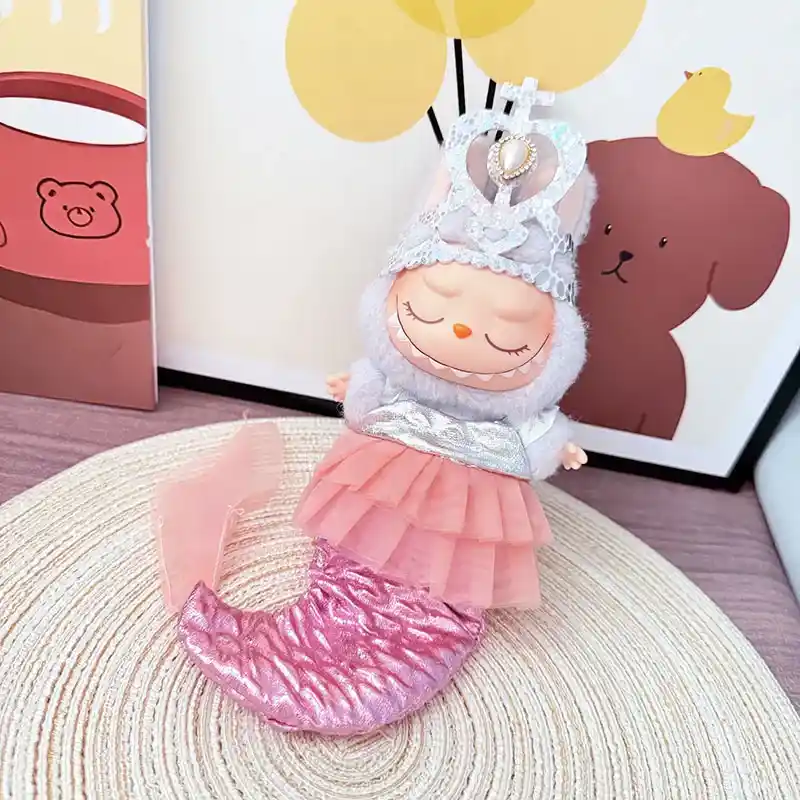 magical mermaid princess costume for 15 17cm labubu v1 v2 v3