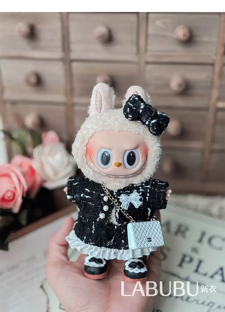 matching shoes for labubu doll tweed jacket dress