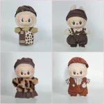 meticulously crafted 17cm Labubu brown corduroy outfit